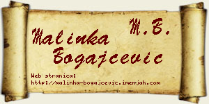 Malinka Bogajčević vizit kartica